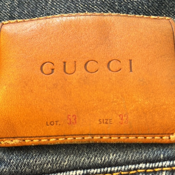 100% authentic Gucci Jeans 👖with Gucci red and green trim on cuffs - Picture 6 of 14